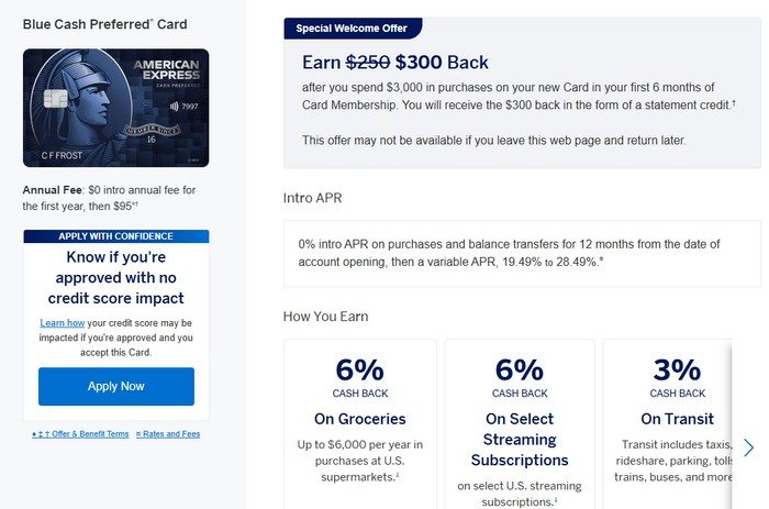Amex Blue Cash Preferred® Card